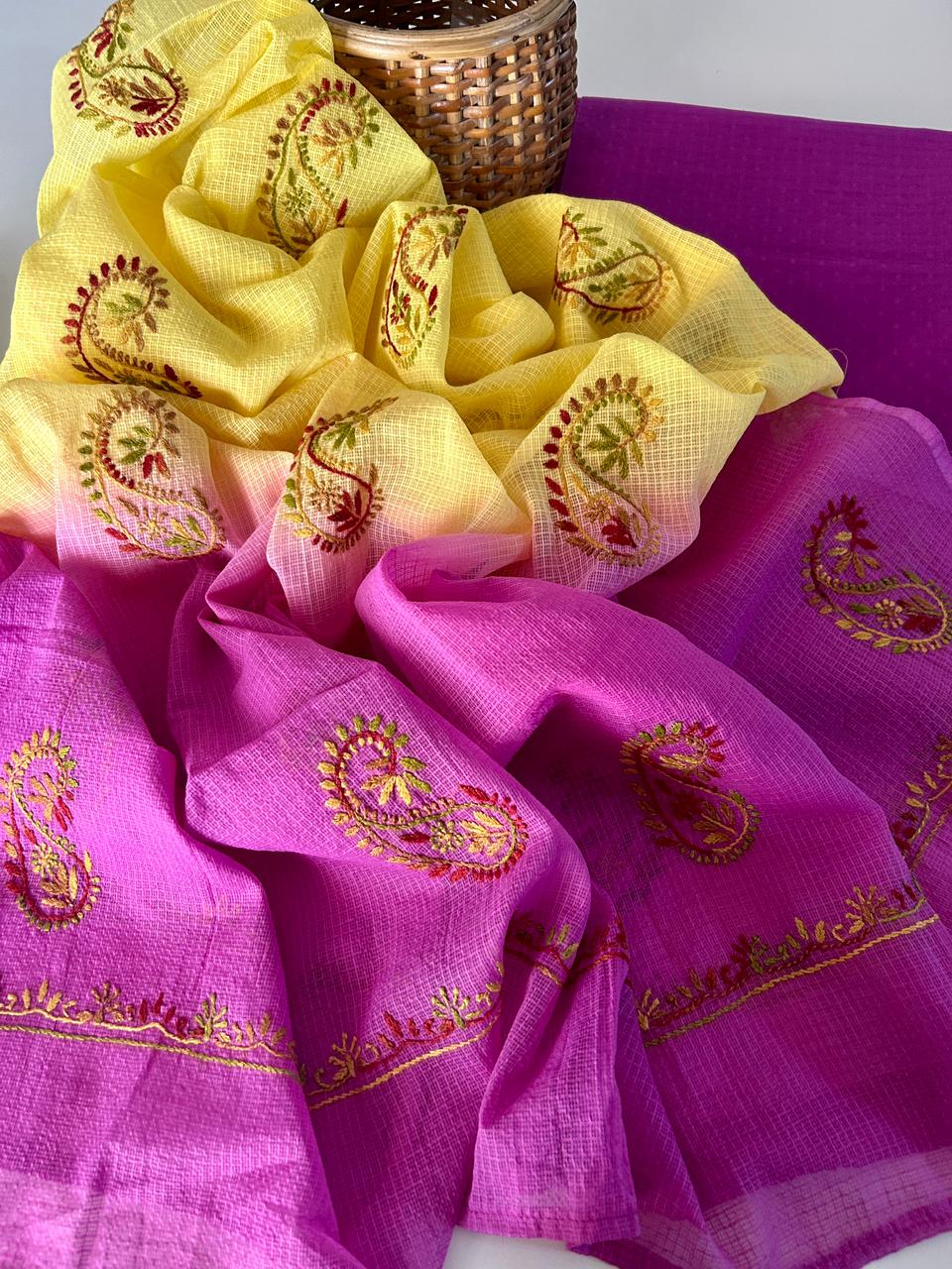 Chikankari Dupatta with Handloom Kurta and Bottom