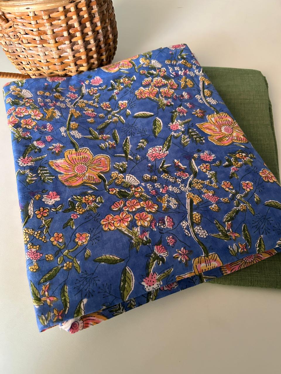 Handblock Kurta and Bottom