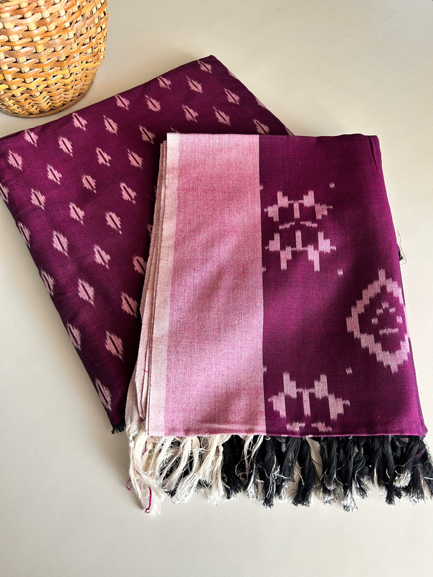 Handwoven Ikat Dupatta with Pure Ikat Cotton Kurta