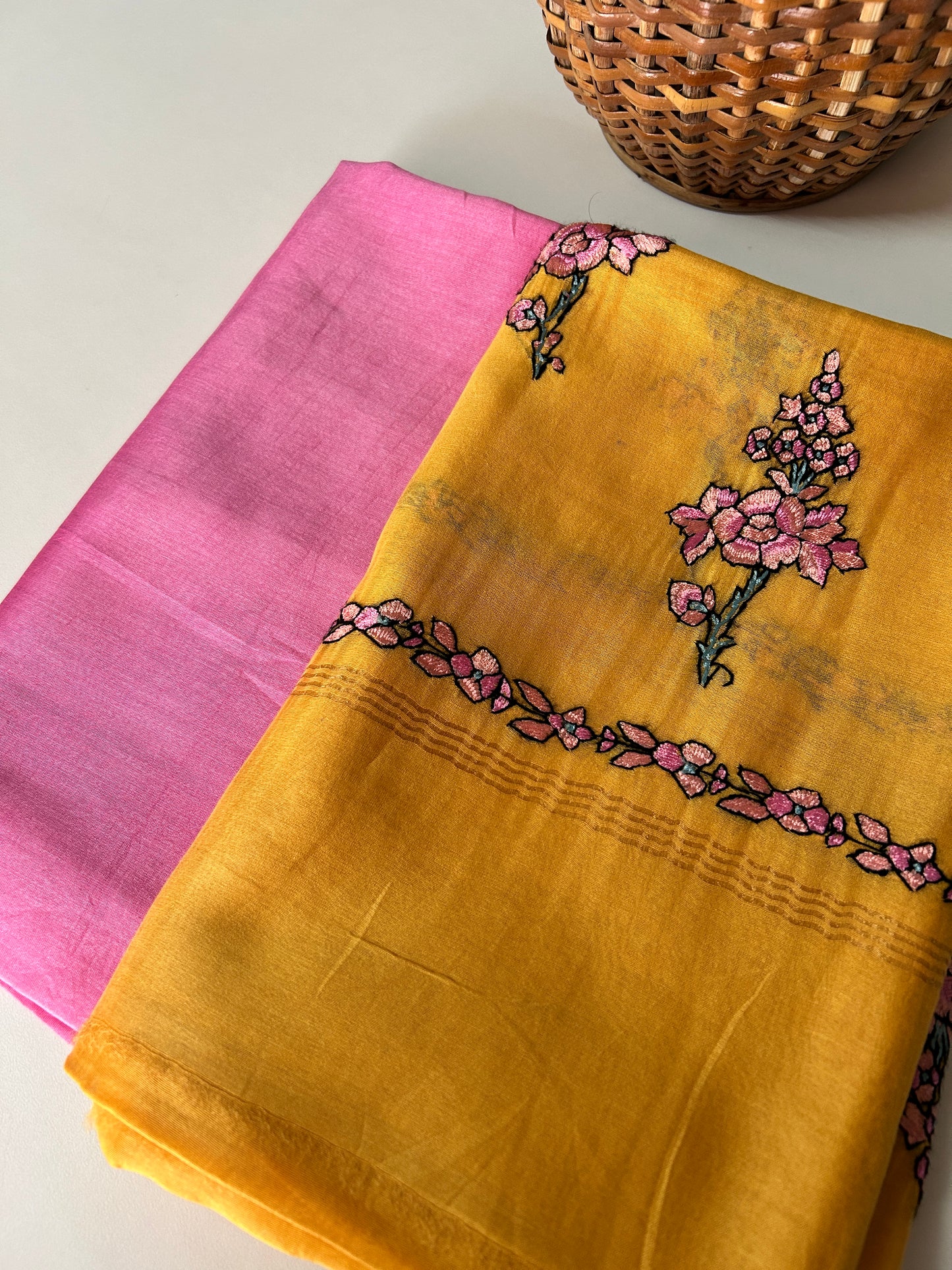 Chanderi Silk Kurta with Kashmiri Work Dupatta