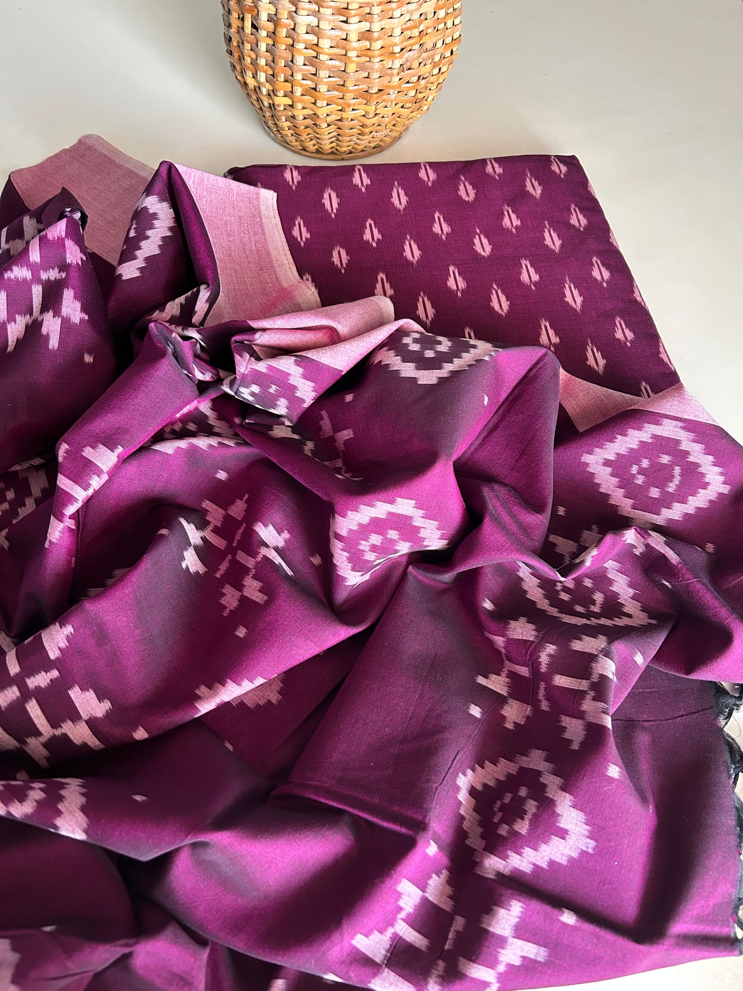 Handwoven Ikat Dupatta with Pure Ikat Cotton Kurta