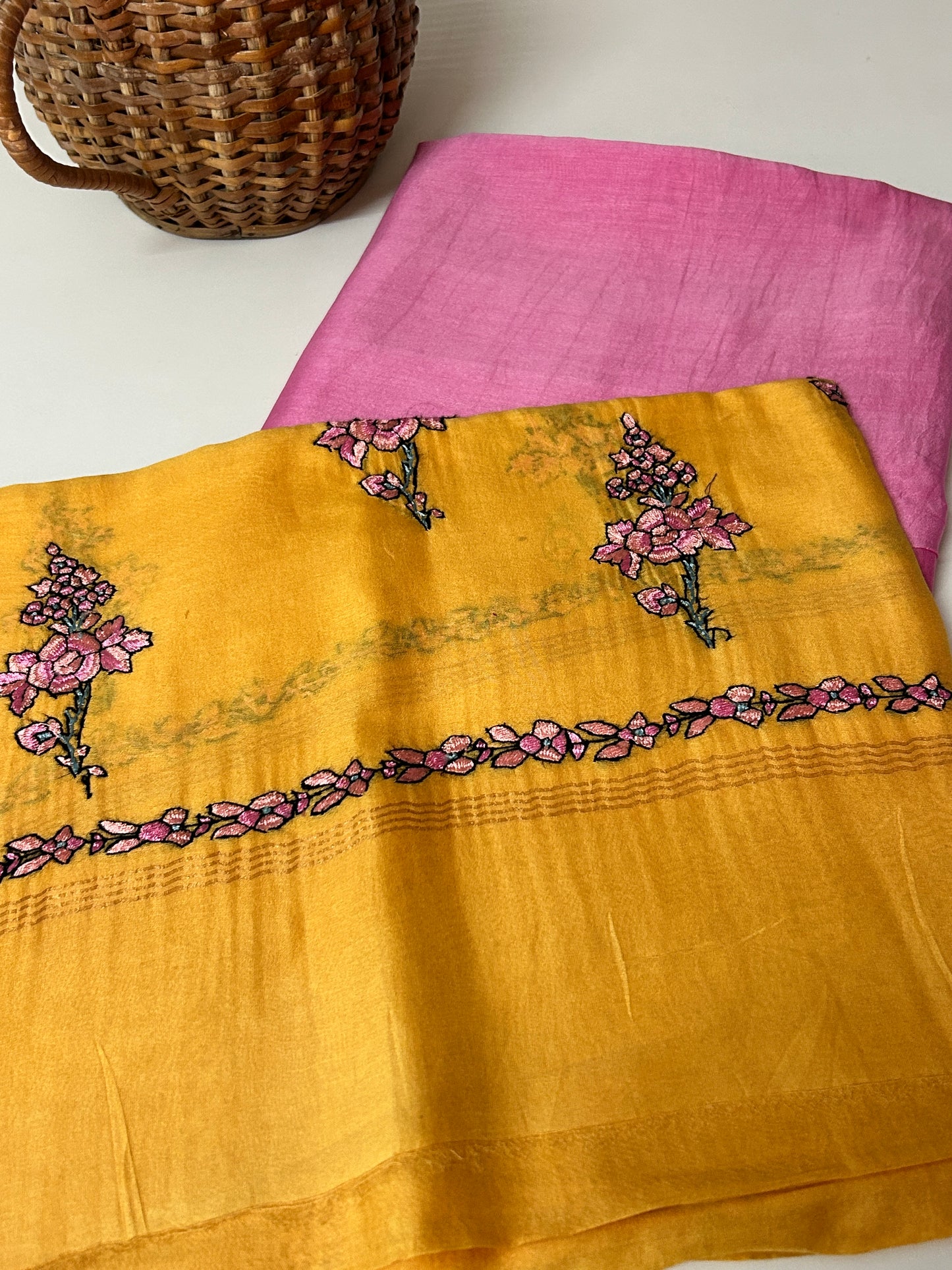 Chanderi Silk Kurta with Kashmiri Work Dupatta
