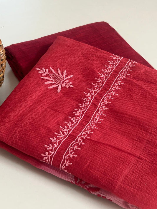 Chikankari Dupatta with Handloom Kurta and Bottom