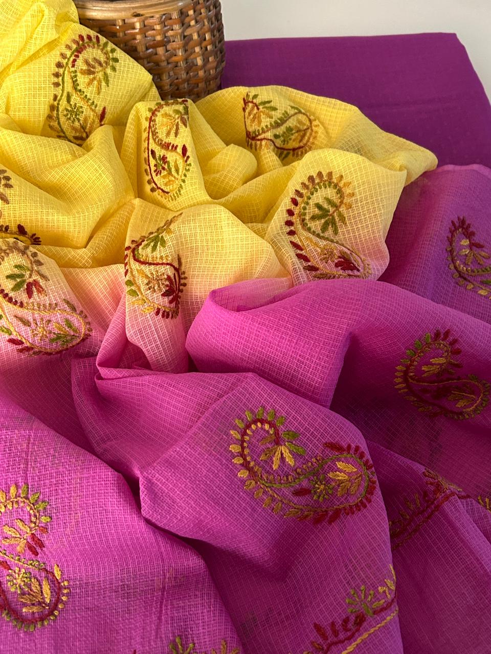 Chikankari Dupatta with Handloom Kurta and Bottom