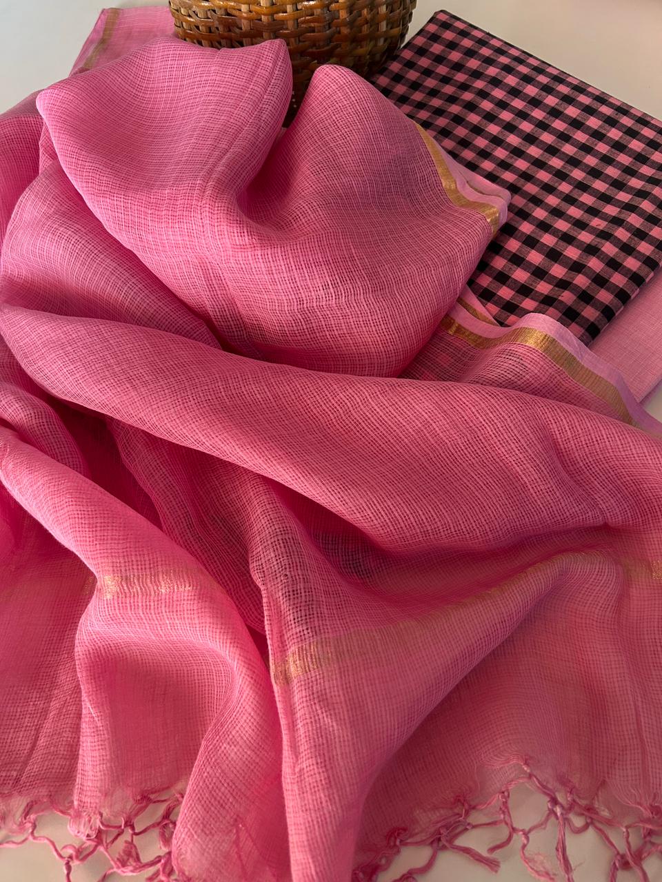 Handloom Cotton Set with Kota Doria Dupatta