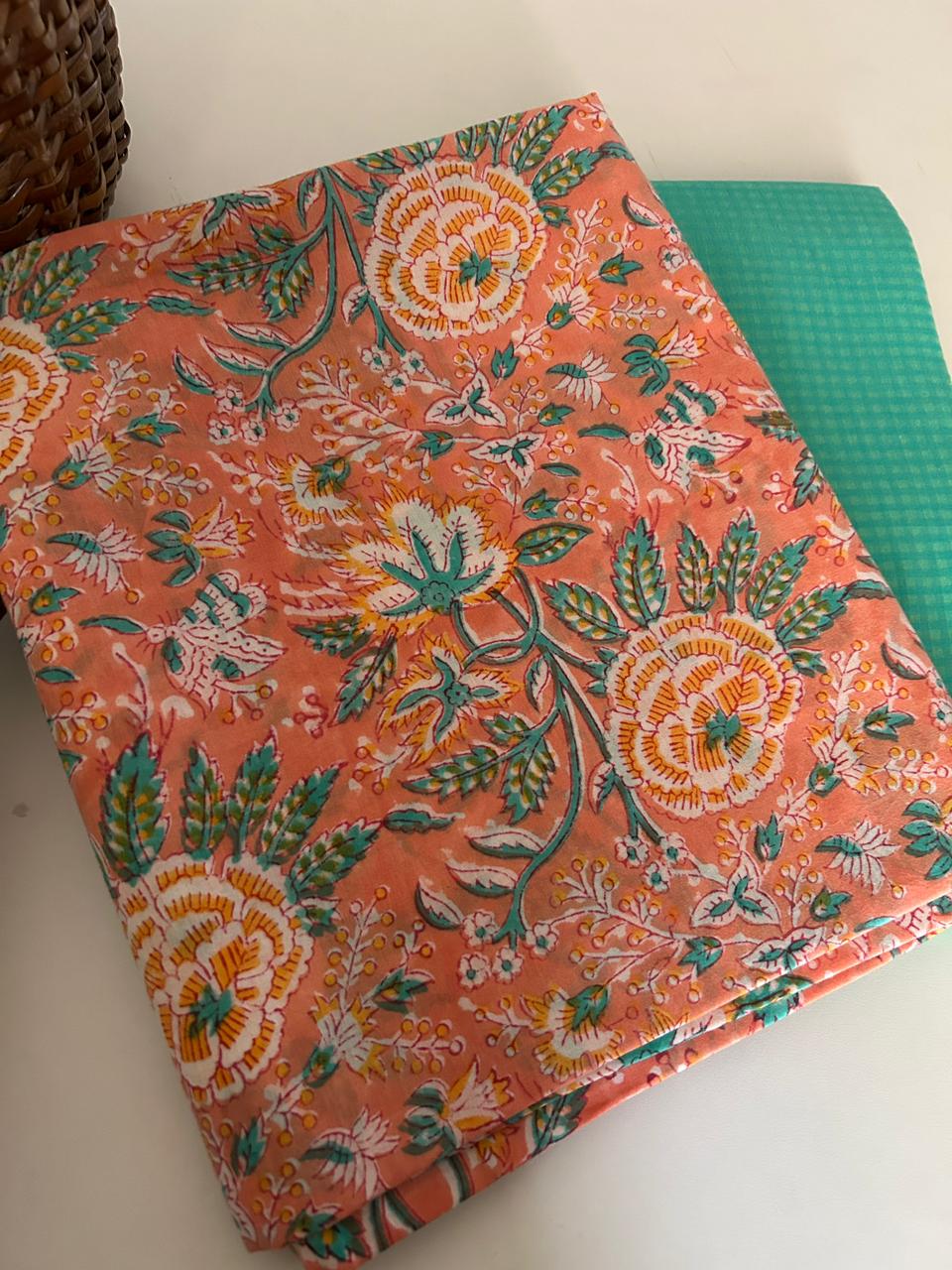 Handblock Kurta and Bottom