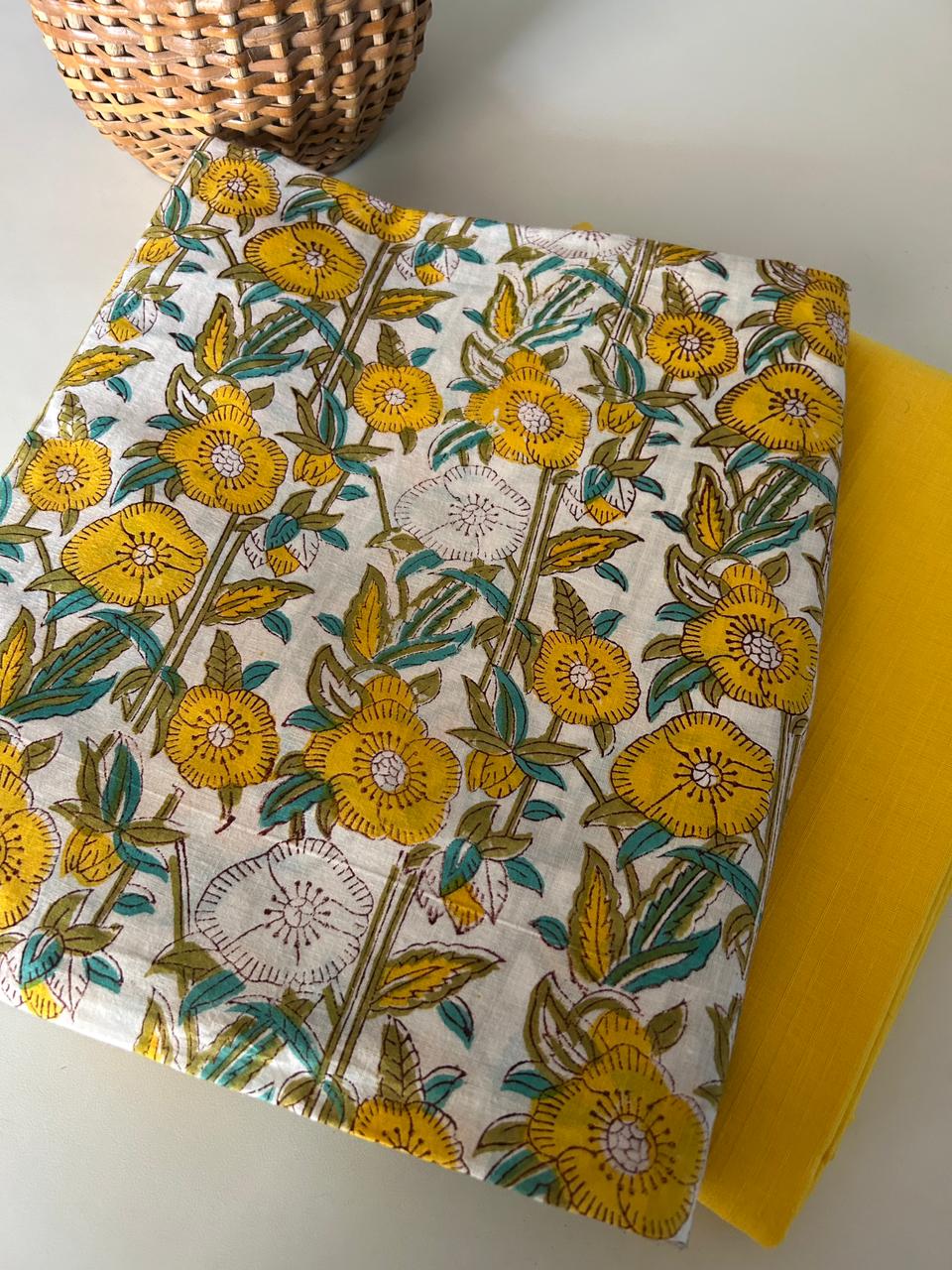 Handblock Block Kurta and Bottom