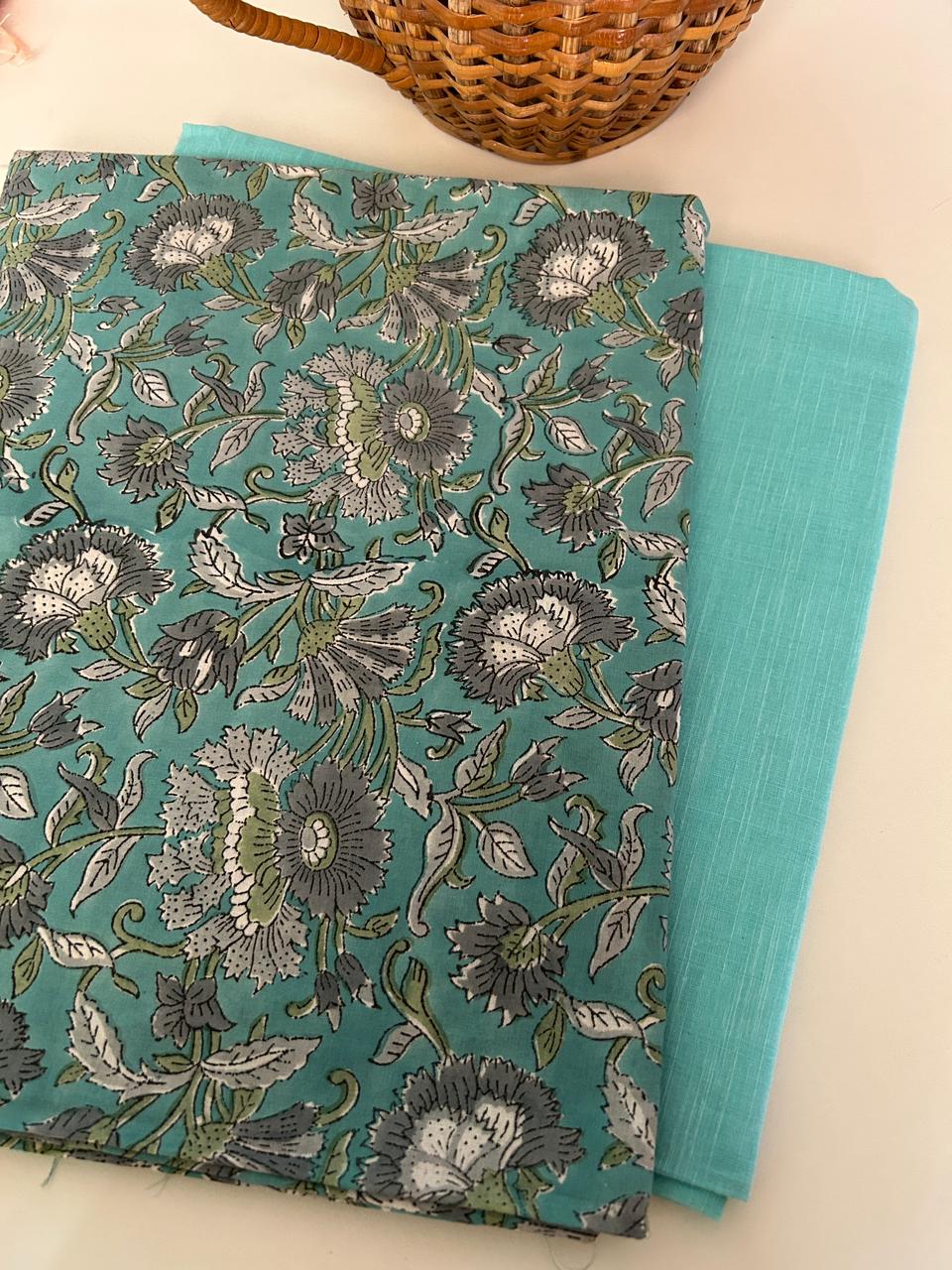 Handblock Kurta and Bottom