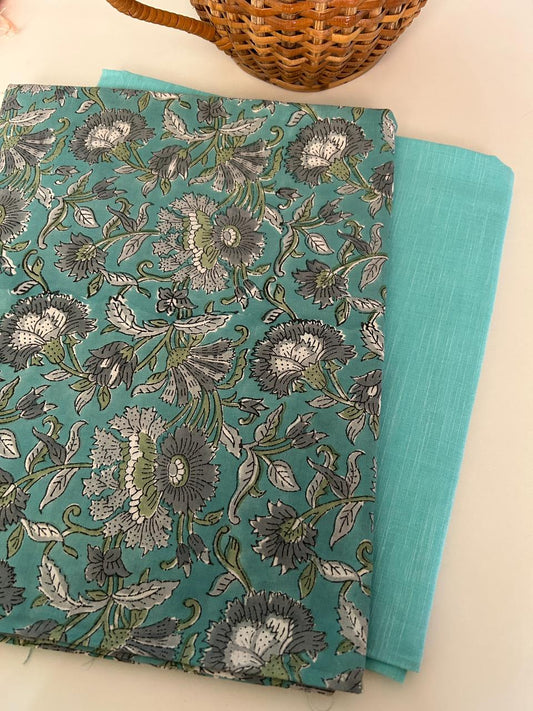 Handblock Kurta and Bottom