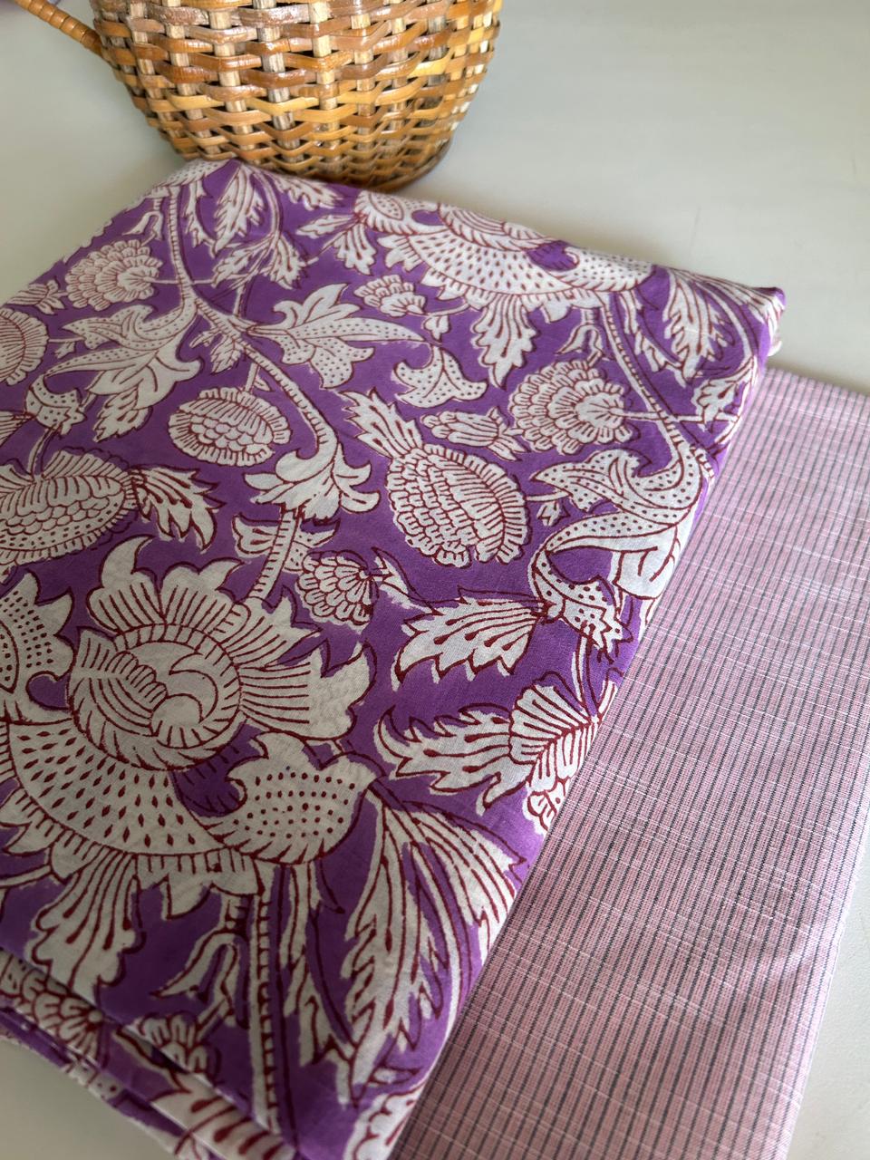 Handblock Kurta and Bottom