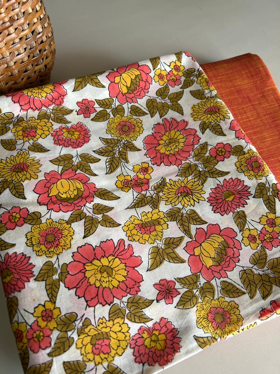 Handblock Kurta and Bottom