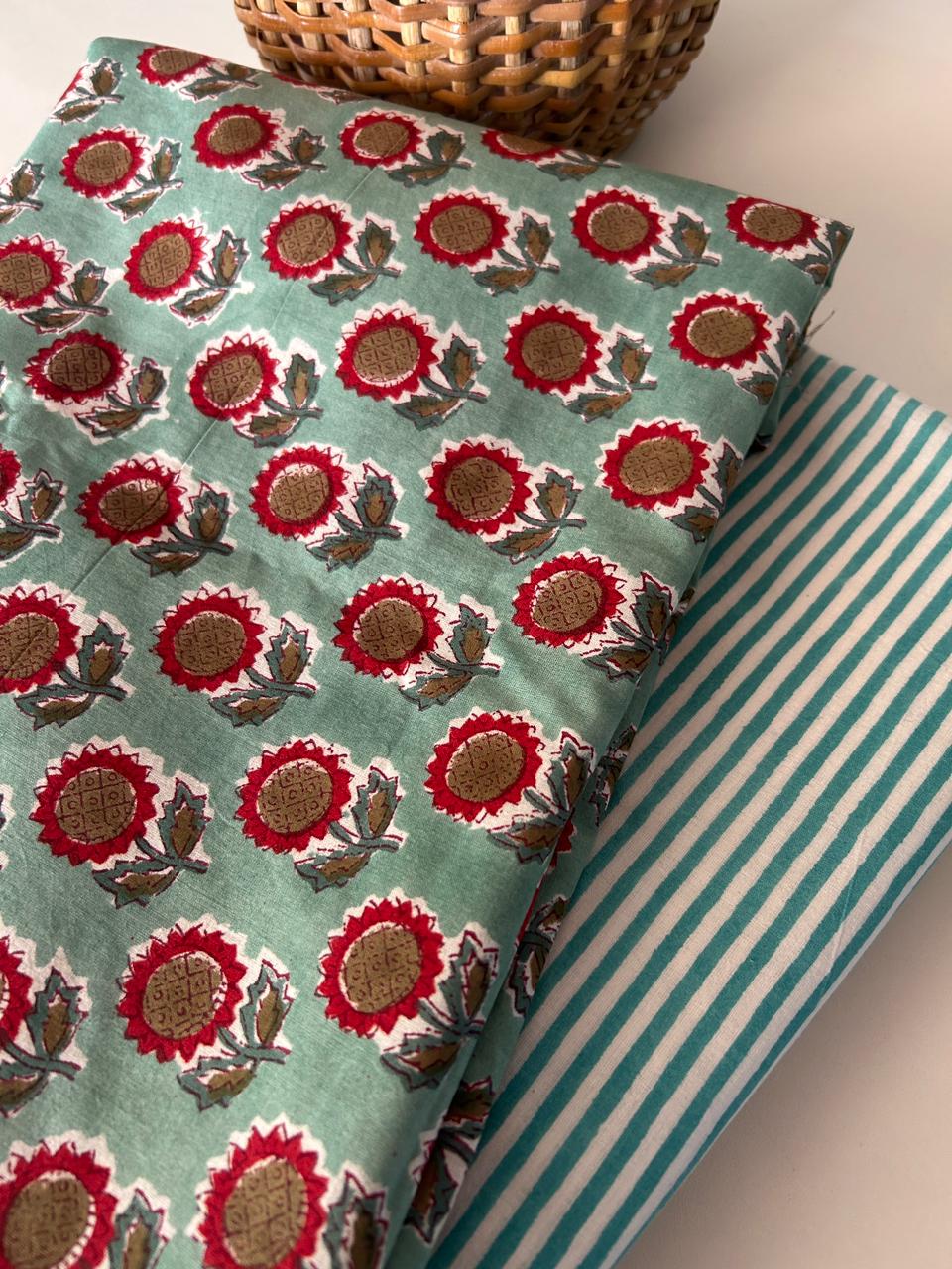 Handblock Kurta and Bottom