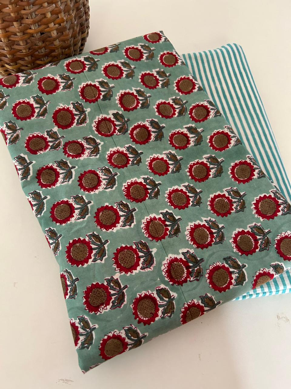 Handblock Kurta and Bottom