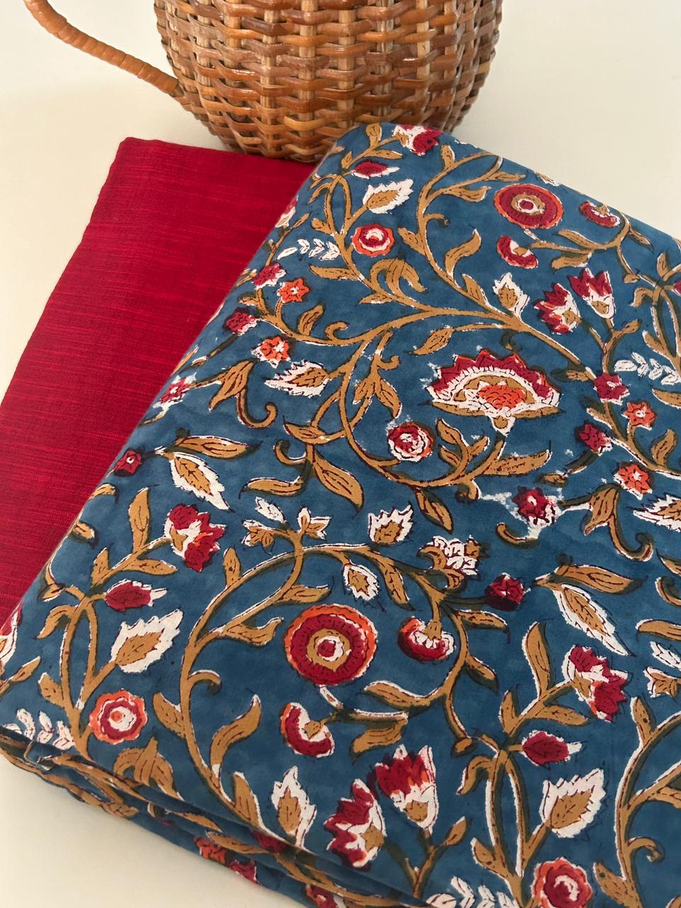 Handblock Kurta and Bottom