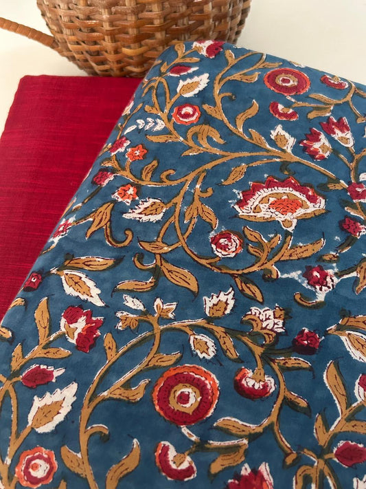 Handblock Kurta and Bottom